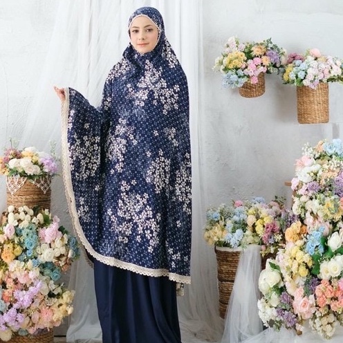 Mukena Dewasa Jumbo Aruna Bahan Adem Katun Premium