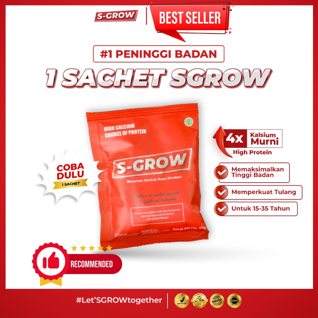 S-GROW Peninggi Badan Alami Terbaik - 1 Sachet