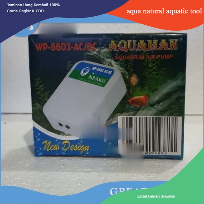 pompa udara AC DC AQUAMAN WP 6603 ACDC WP6603 aerator 2 lubang