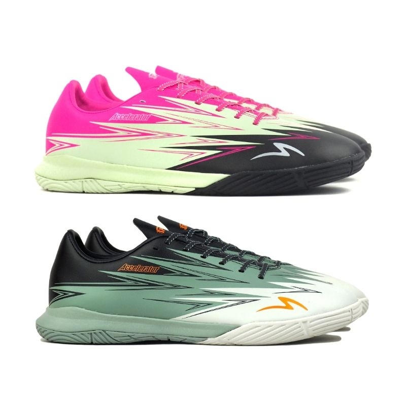Sepatu Futsal Specs Accelerator LIGHTSPEED 3 IN - Yellow White Pink Silver Runtuboy Saffron Reflecti