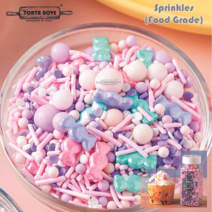 

[Big Sale] Trimit gula sprinkle warna warni Dekorasi kue Topping kue ultah natal - E2 candylicious