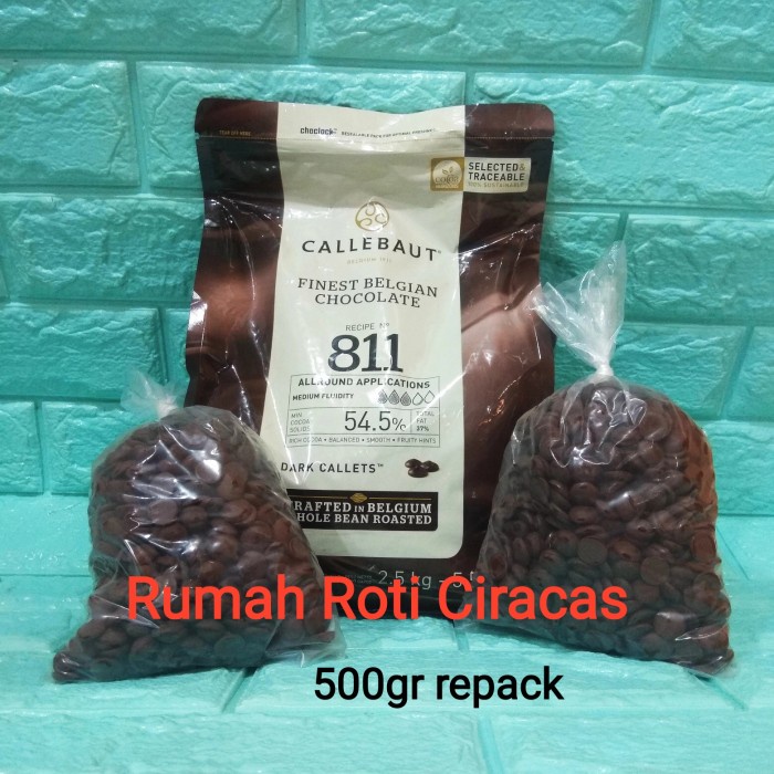 

[Big Sale] CALLEBAUT 811 DARK 500 GR 54% CHOCOLATE COUVERTURE REPACK 500GR