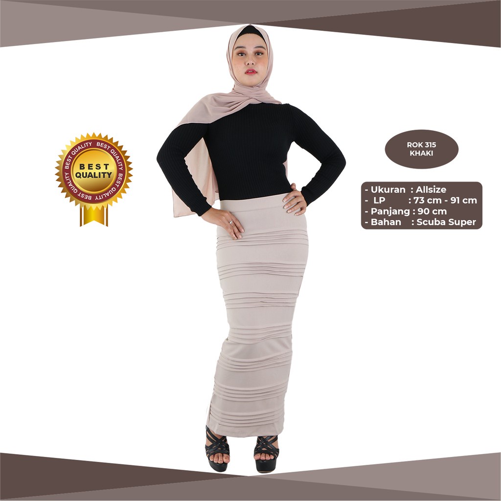 SAYA Rok Span / Rok Span Panjang / Rok Span Scuba / Rok Scuba Panjang / Rok Span Jumbo / R.315