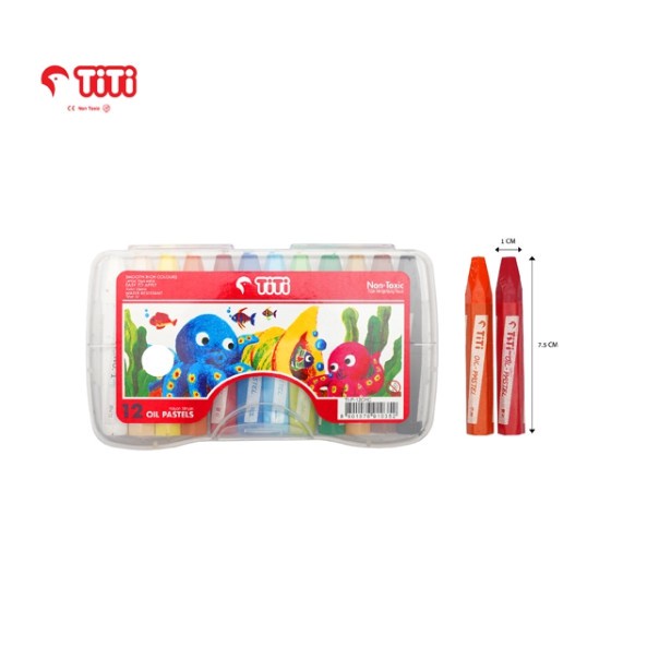 

Titi oil pastel 12 warna TI-P-12s / Krayon minyak crayon non-toxic