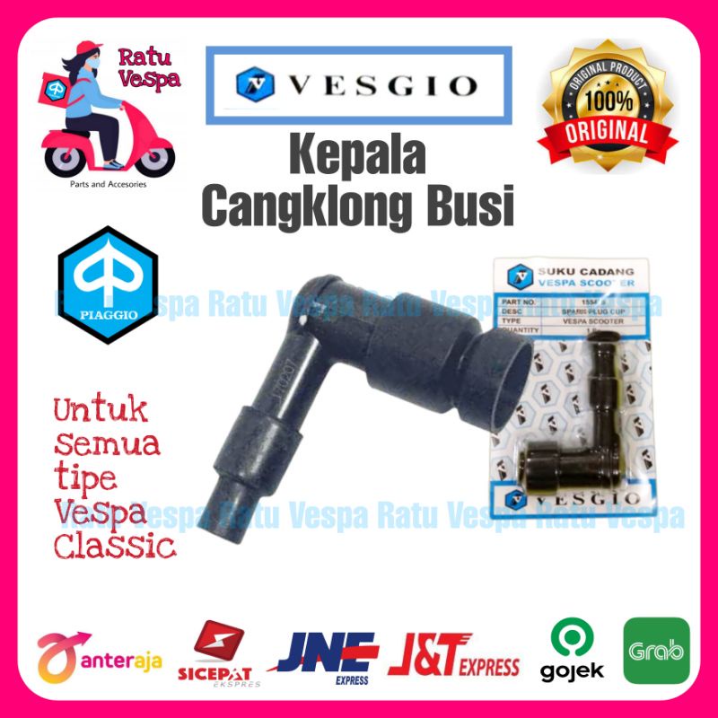 Kepala Cangklong Kop Busi Vespa Super,VBB,PX,Spartan,Excel VESGIO