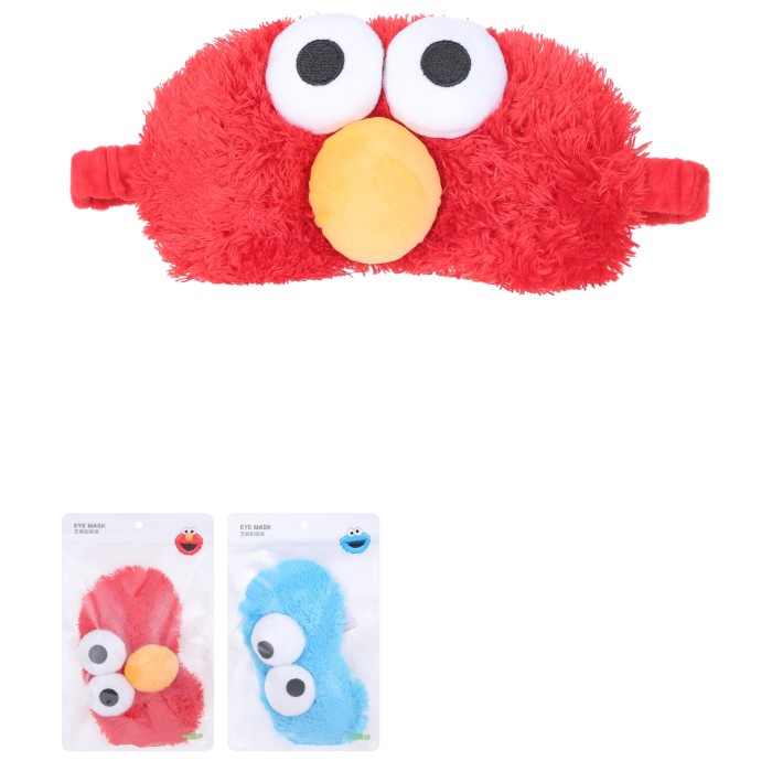 MINISO Penutup Mata Tidur Sleep - Sesame Street Eye Mask With Gel - Merah