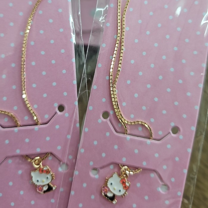 Kalung anak batita balita sanrio ubs hello kitty emas  375 pink