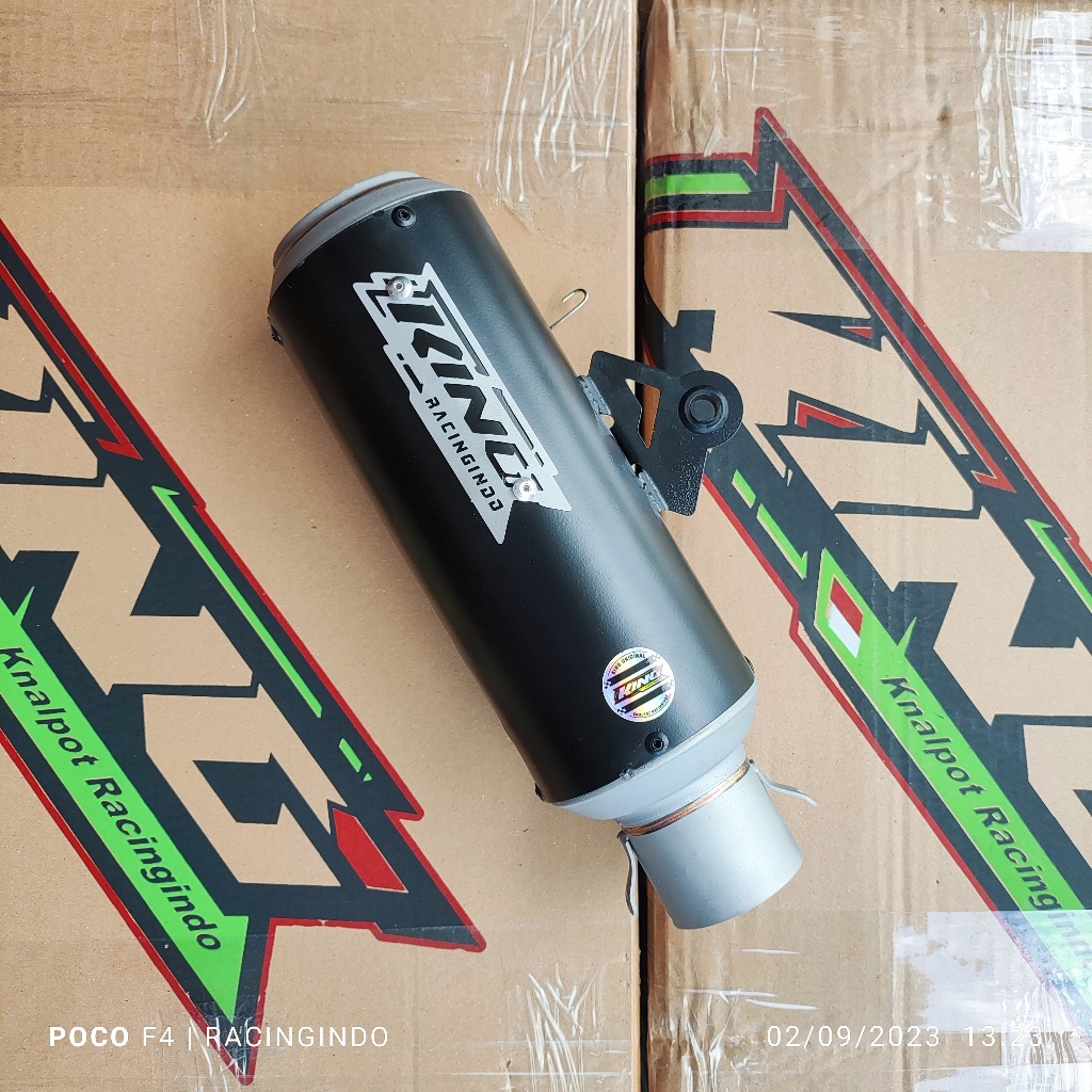 slinser knalpot king original model dpj gp1 hitam sanblasting inlet 50 mm vega r jupiter karisma rev