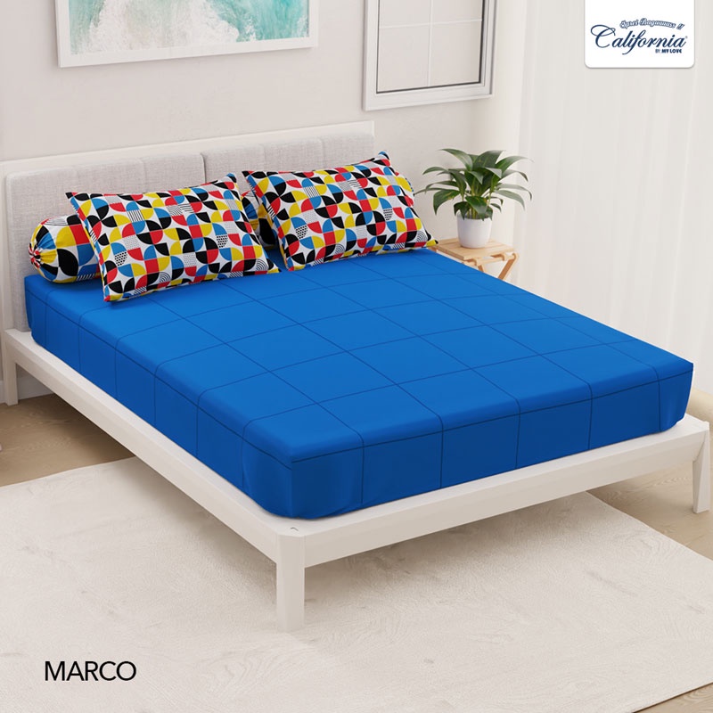 CALIFORNIA Sprei King Fitted Bantal 4 180x200 Marco