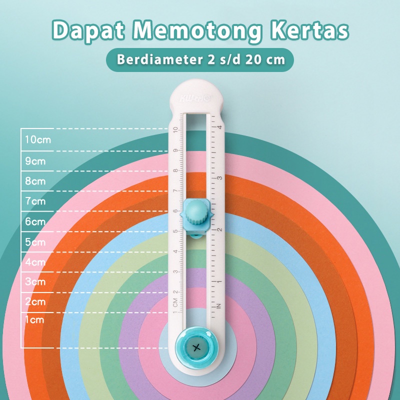 

Circle Cutter Premium 2 cm - 20 cm / 10 -32 cm Pisau Alat Potong Kertas Sticker Bulat / Lingkaran / Bundar Kualitas Eksport