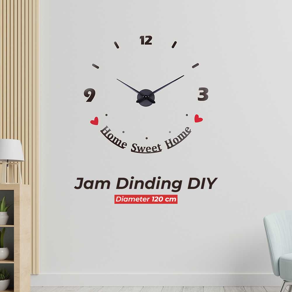 

Geekman Jam Dinding Besar DIY Giant Home Sweet Home 120 cm - DIY-203 "ShofiyahaStoree