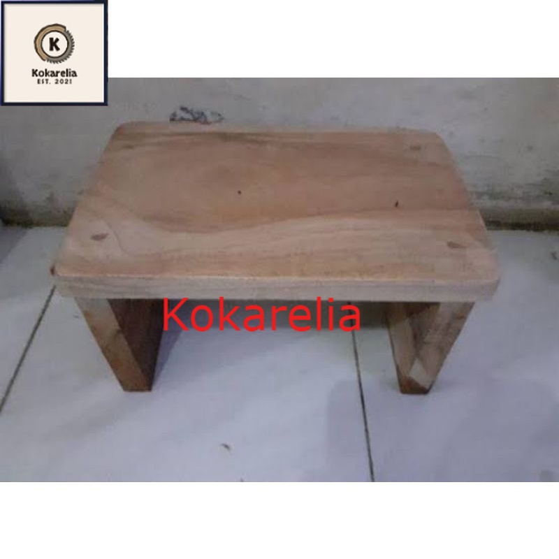 KOKARELIA Bangku Duduk Pendek Kayu Kursi Duduk Pendek Kayu Jongkok  Kayu