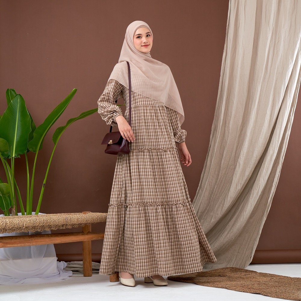 Le Khari Lituayu Gamis Katun Gamis Busui Gamis Homedress Size S - XL-2