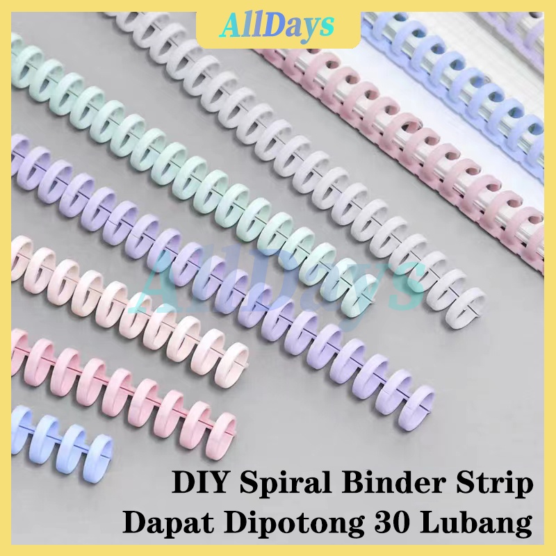 

DIY Ring Binding Binder Loose Leaf 30 Lubang Loose Leaf Binding Strip Ring Binder Plastik Pastel 30 Lubang DIY Spiral Binder Strip