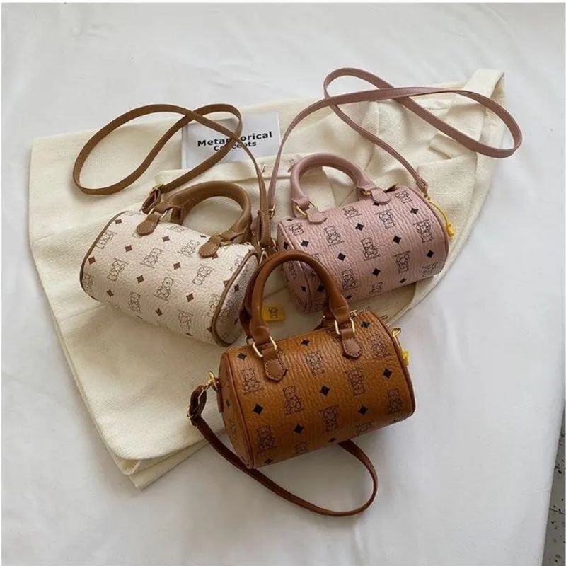 TAS TABUNG BEAR Mini Wanita Sling Bag / Tas Shoulder Bag Selempang