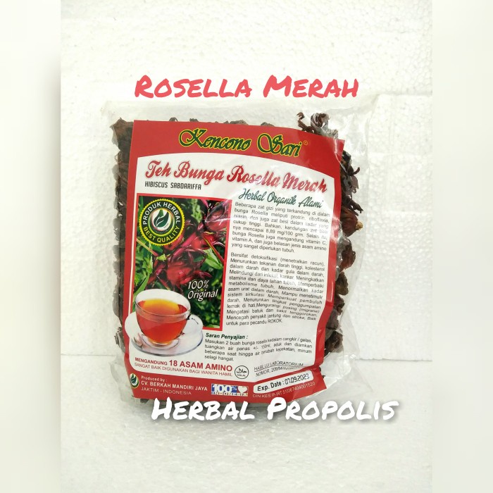 

Teh Curah Bunga Rosella Merah Kencono Sari