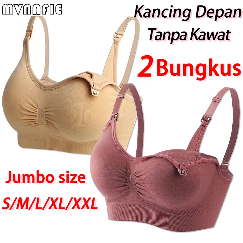 Bra BH Menyusui 1-2pcs Seamless Jumbo Kancing Depan Tanpa Kawat 937