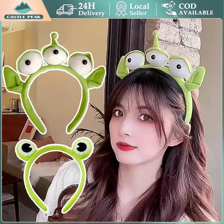 Bando Rambut Motif Mata Katak BANDO TAEKOOK RUN BTS / Headband Frog Lucu / Bando Kodok Bandana Maske