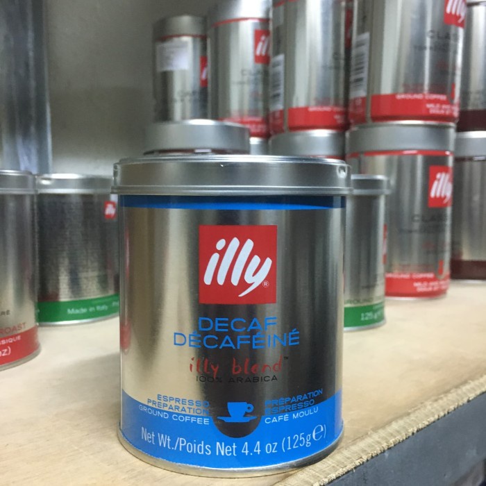 Illy DECAF Coffee / Bubuk Kopi DECAF / Decaffeinated CLASSICO 125 gr