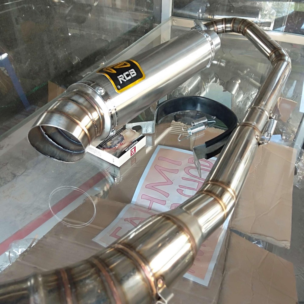 KNALPOT RCB VIXION R15 TIGER MEGAPRO GL PRO SATRIA FU KARBU FU INJEKSI MX KING MX NEW MX OLD SONIC G