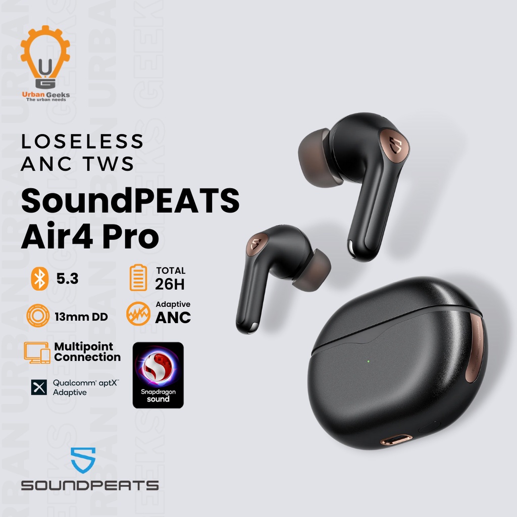 SoundPEATS Air 4 Pro Adaptive Hybrid ANC Bluetooth 5.3 APTX
