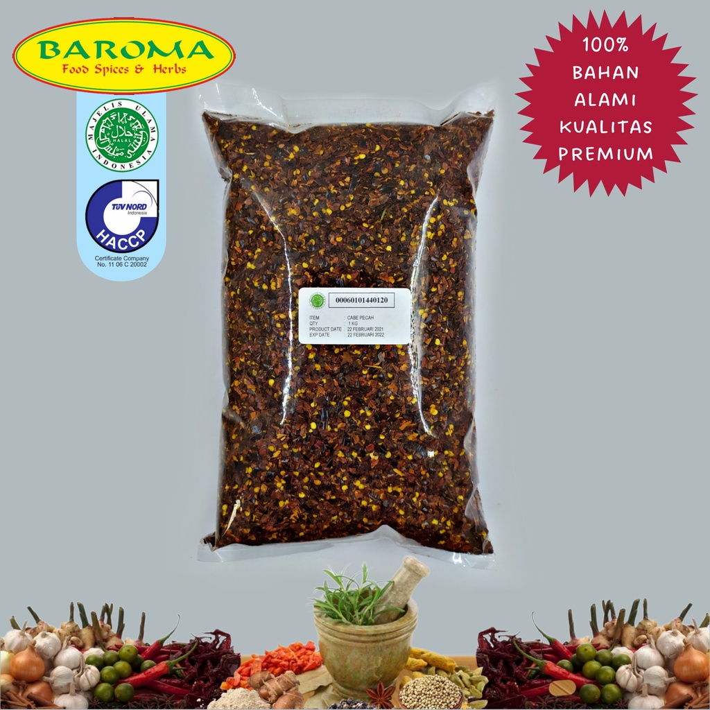 

CABE PECAH / CHILI FLAKE 1 KG 100% ASLI