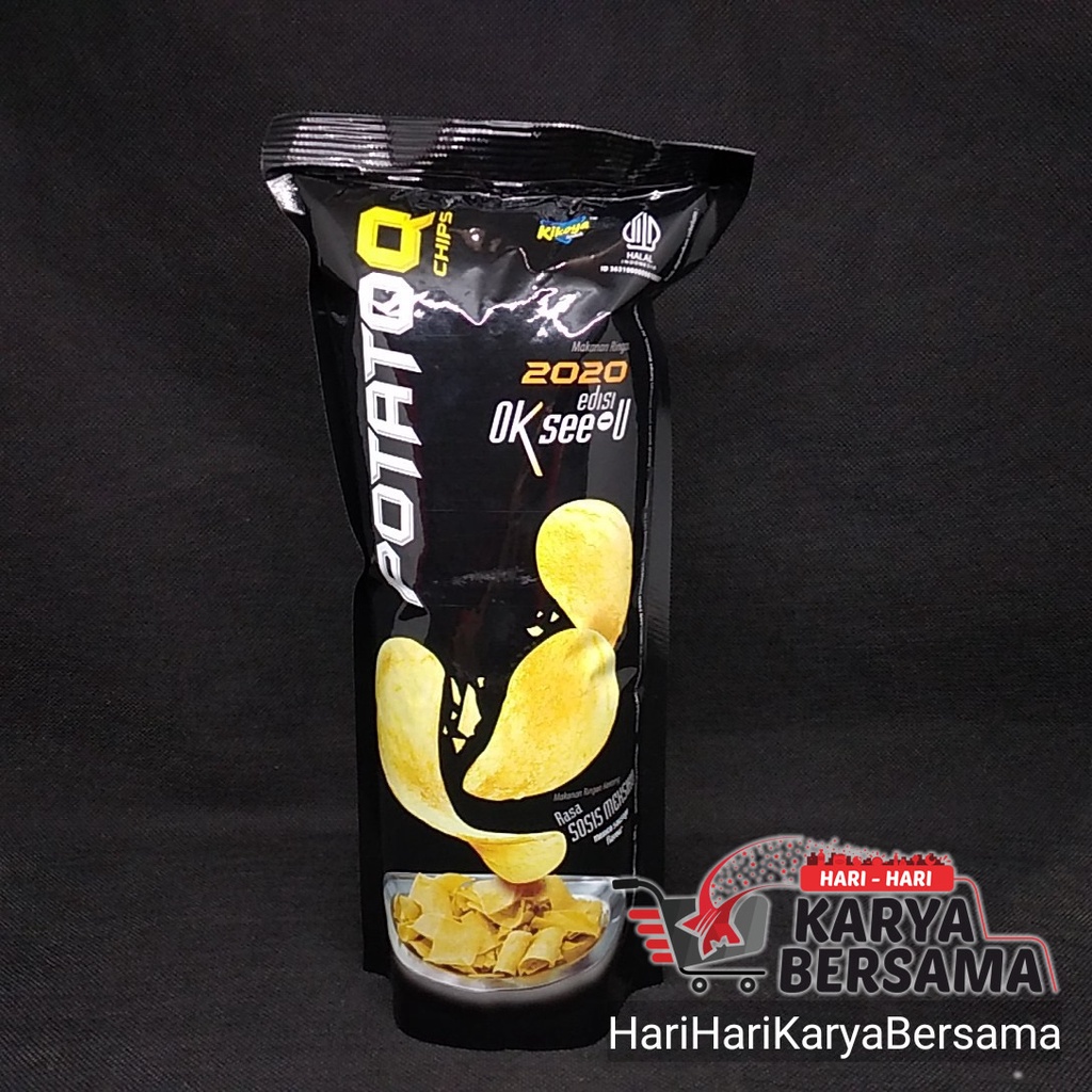 MAKANAN RINGAN KENTANG KIKOYA POTATO-Q CHIPS RASA SOSIS MEKSIKO 50GR