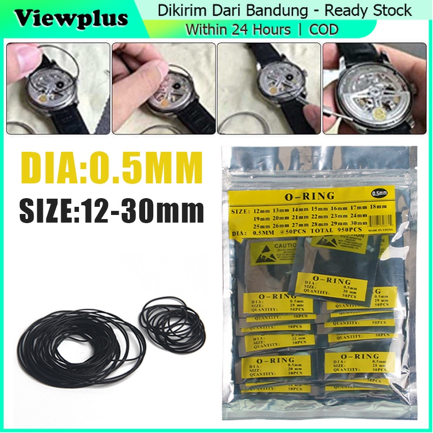 950 Pcs Karet Seal O-Ring jam Tangan Seal O Ring Seal Tutup Jam Tangan Untuk Reparasi Jam Tangan