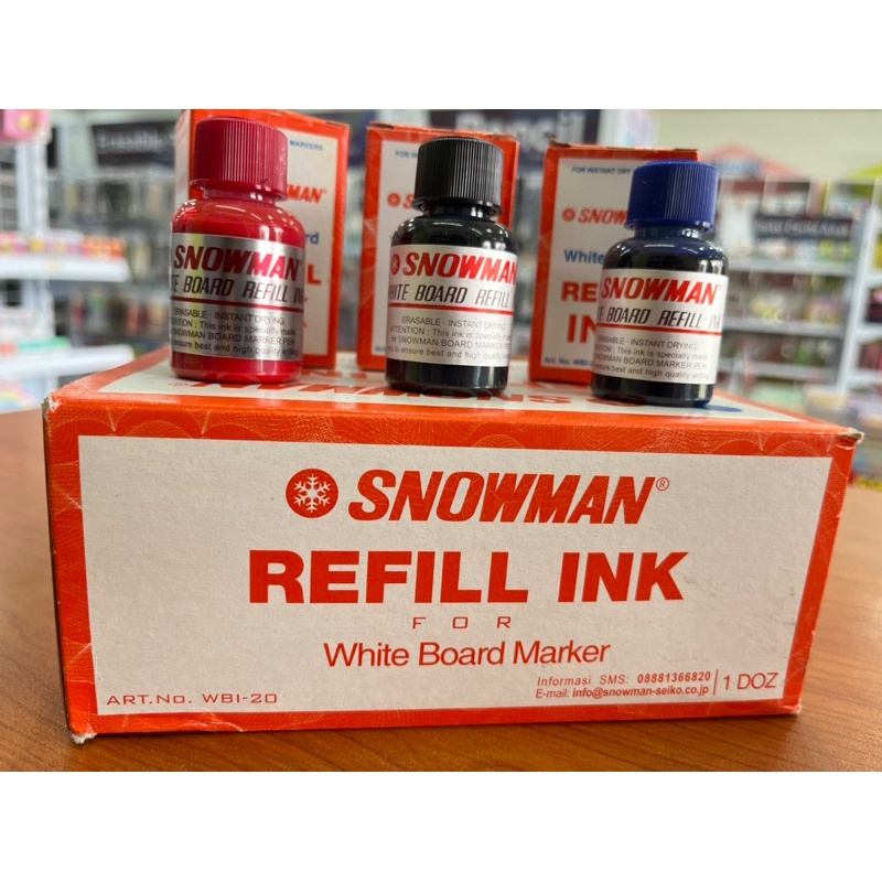 

Isi Tinta Spidol Snowman Refill Ink for White Board Marker
