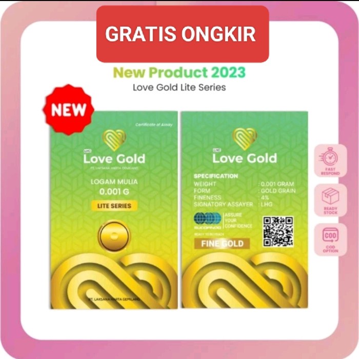 Emas Mini 0.001 gram love gold