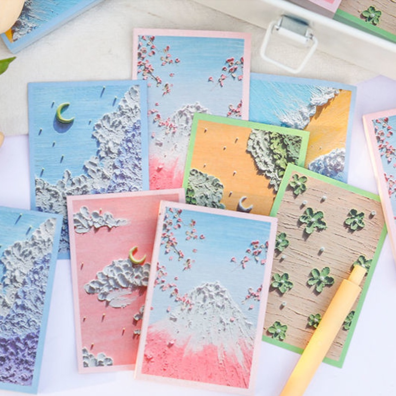 

✨COD 80 Lembar Sticky Note Desain Lukisan 3D Memo Pad Temple Notes Korean Aesthetic Untuk Journaling Scrapbook Catatan Buku Catatan Saku Yang Dapat Dilepas-Eghrerr