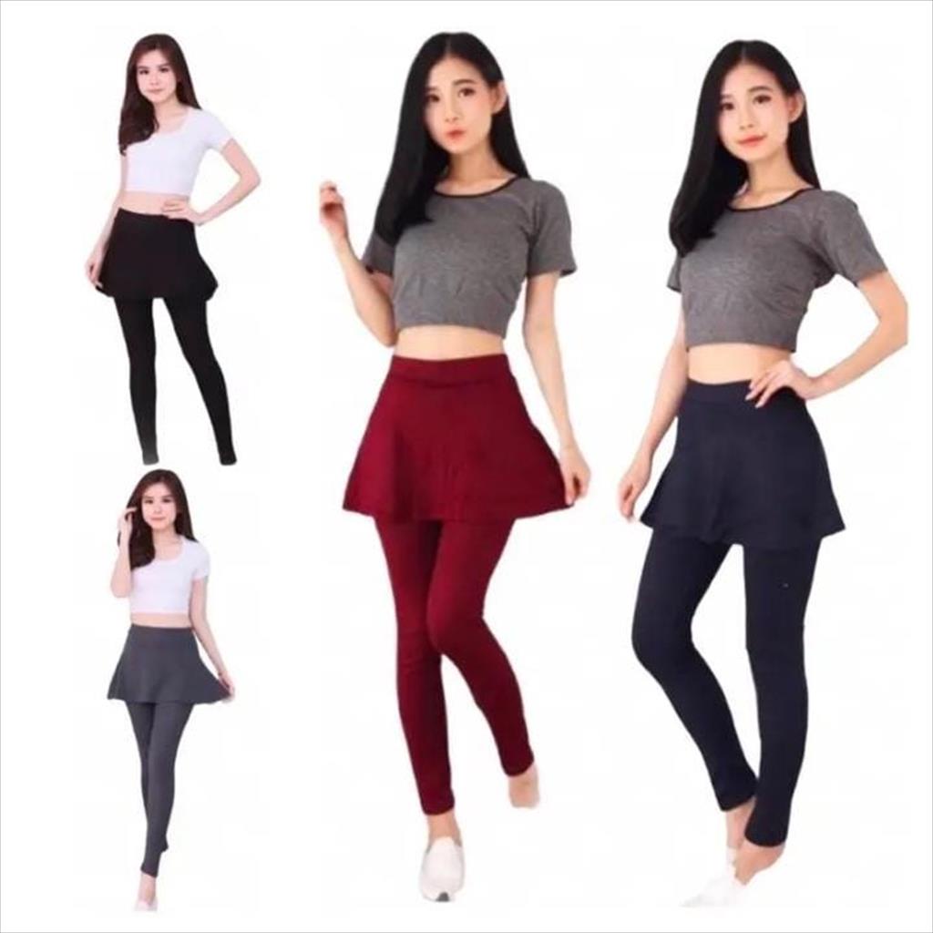 LS 1.182 - Leging Rok Wanita Senam Olahraga Zumba Gym Celana Senam Muslimah Skirt Sport Jogging Rena