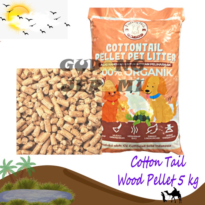Cottontail Pellet Pet Litter - Wood Cottontail Pellet Pet Litter 5Kg