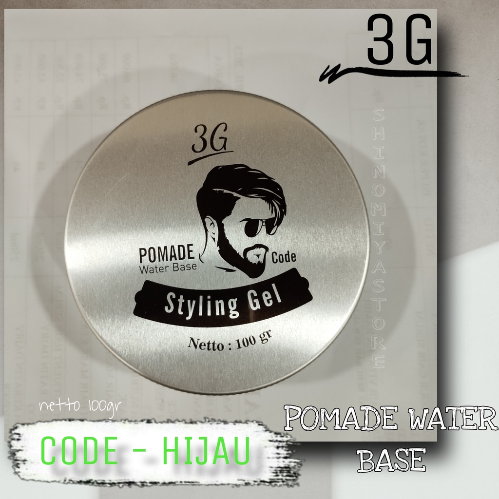 [CODE] POMADE WATER BASE 3G / POMED RAMBUT PRIA / PENGERAS RAMBUT GEL / HAIR STYLING