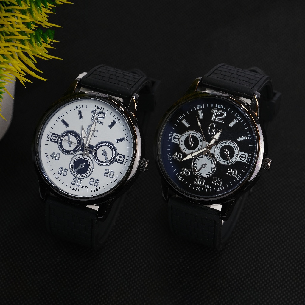 Jam Tangan Pria GC  Strap Karet Analog