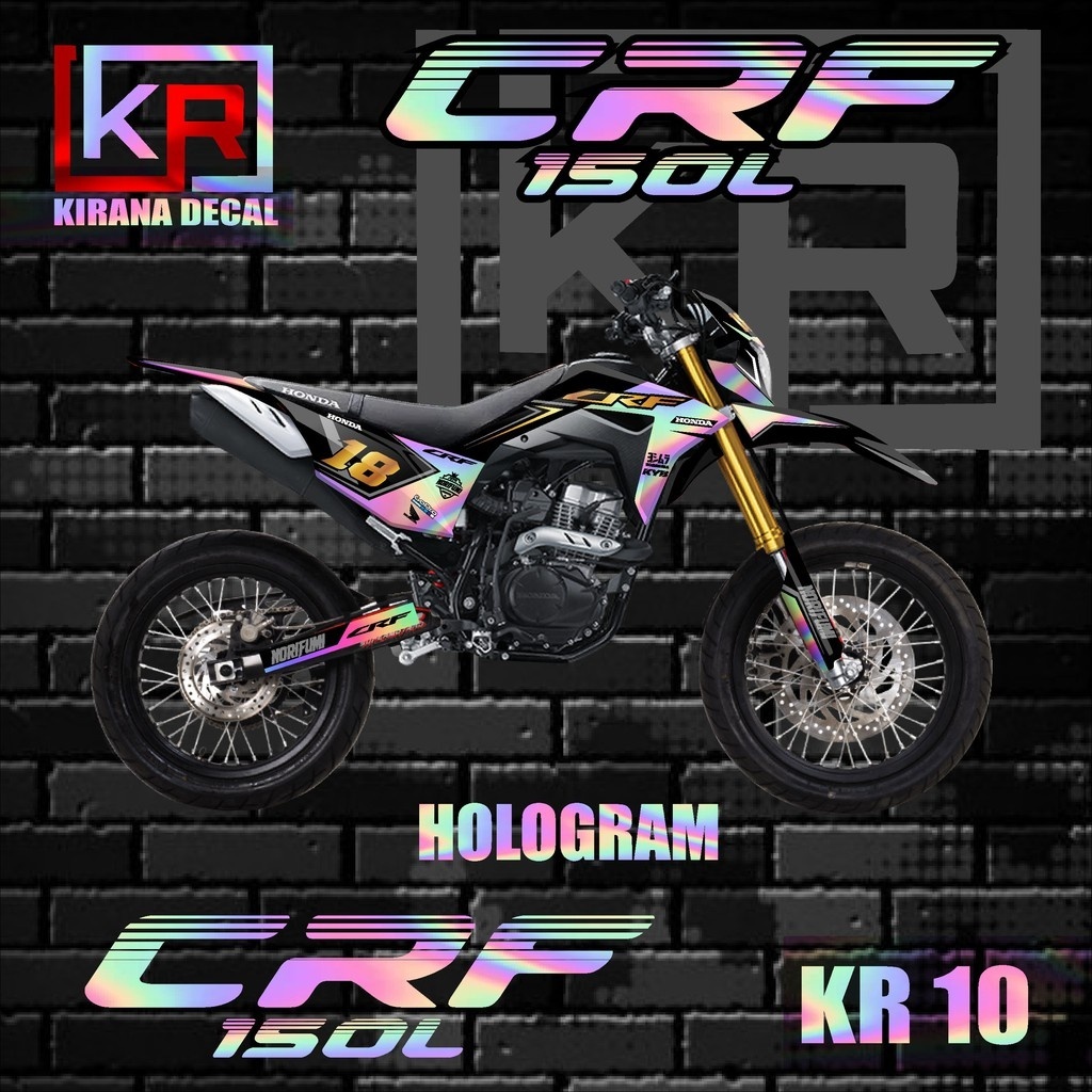 Decal HOLOGRAM CRF 150L Fullbody - Dekal Stiker  HOLOGRAM CRF 150 L desain KRs 10