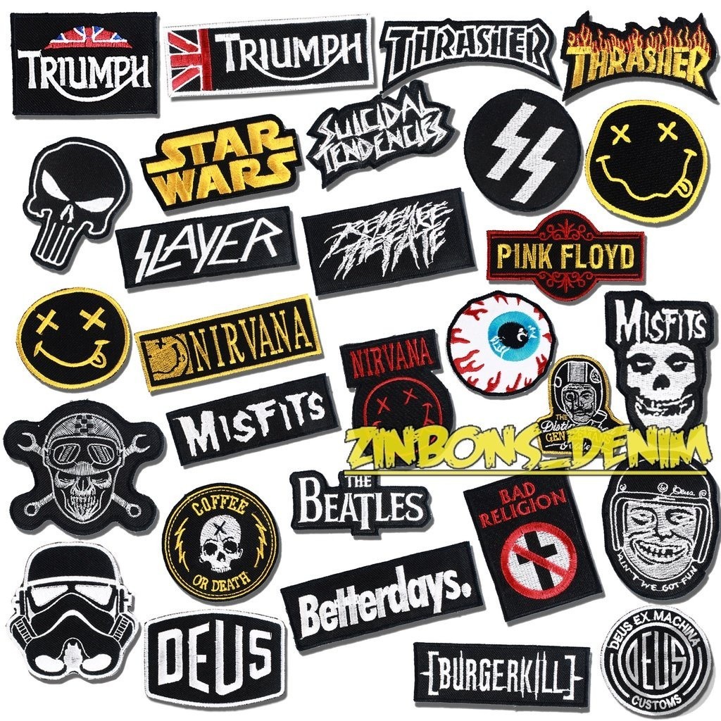 Bordir Bordir Patch Emblem patch band emblem band patch bordir emblem jaket Bordir Nama Custombisa p