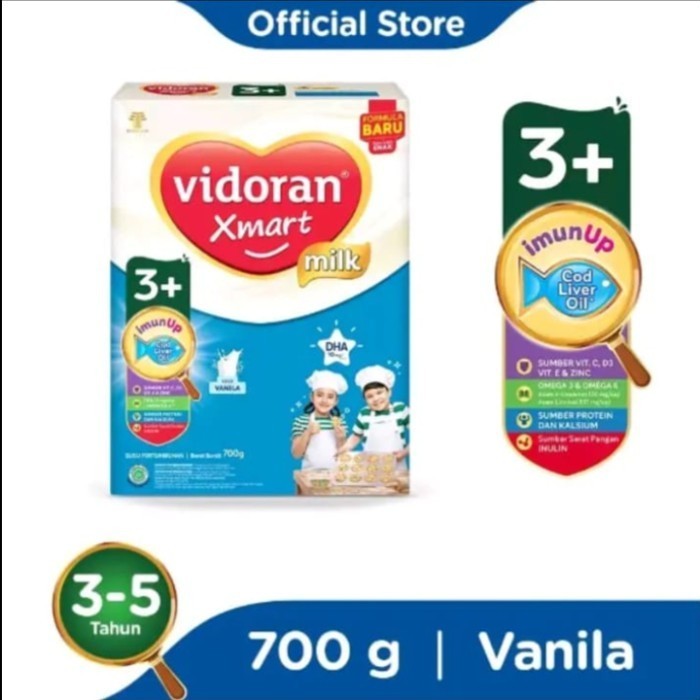 

VIDORAN XMART 3+ MADU/VANILA 700gr SUSU ANAK