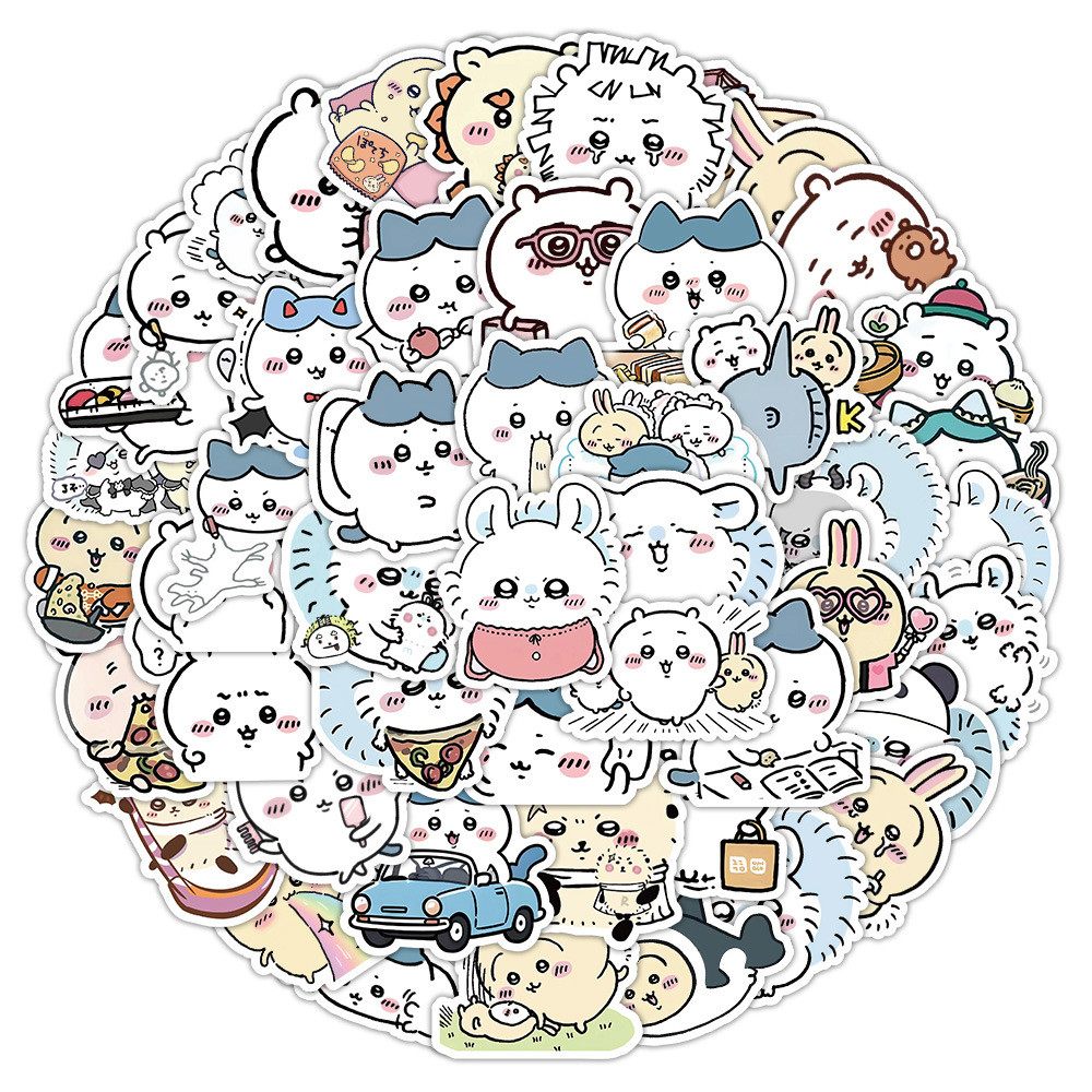 

60/100pcs Non-repeating Chiikawa Japanese Cartoon Cute Cartoon Water Cup Skateboard Decoration DIY Sticker