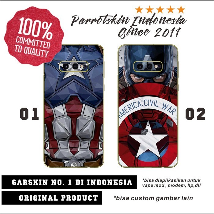 

Garskin Skin Samsung S9 S9+ S10E S10 for back case Captain America