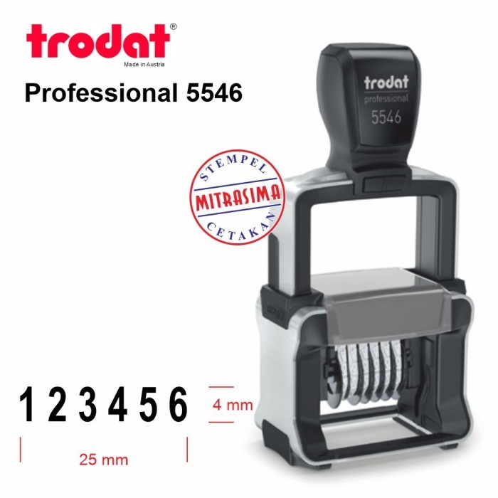 

Stempel Trodat 5546 - Trodat Professional Model Nomor 6 digit - Tanpa tinta