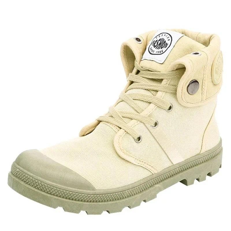 2024 New Canvas Shoes Women Boots Palladium Style Fashion High Top Ankle Casual Shoes Female High Qu