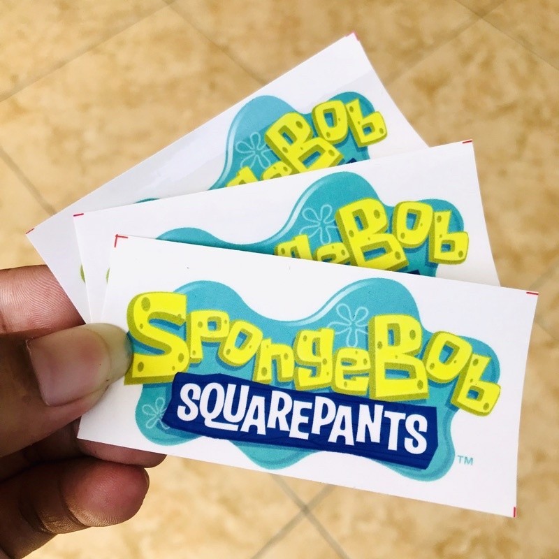 

Stiker Spongebob stiker kartun animasi Bijian anti air
