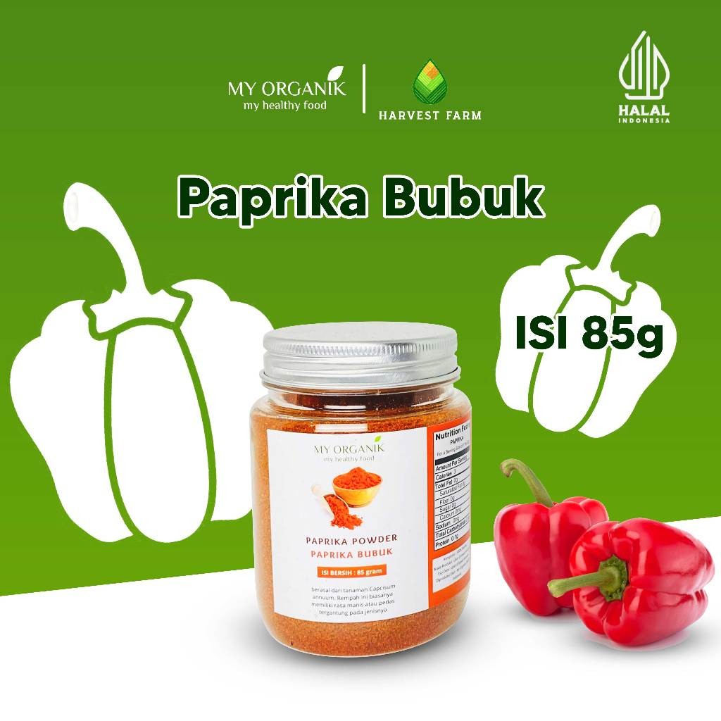 

My Organik Red Paprika Powder Paprika Merah Bubuk Murni Tanpa Campuran 85 g