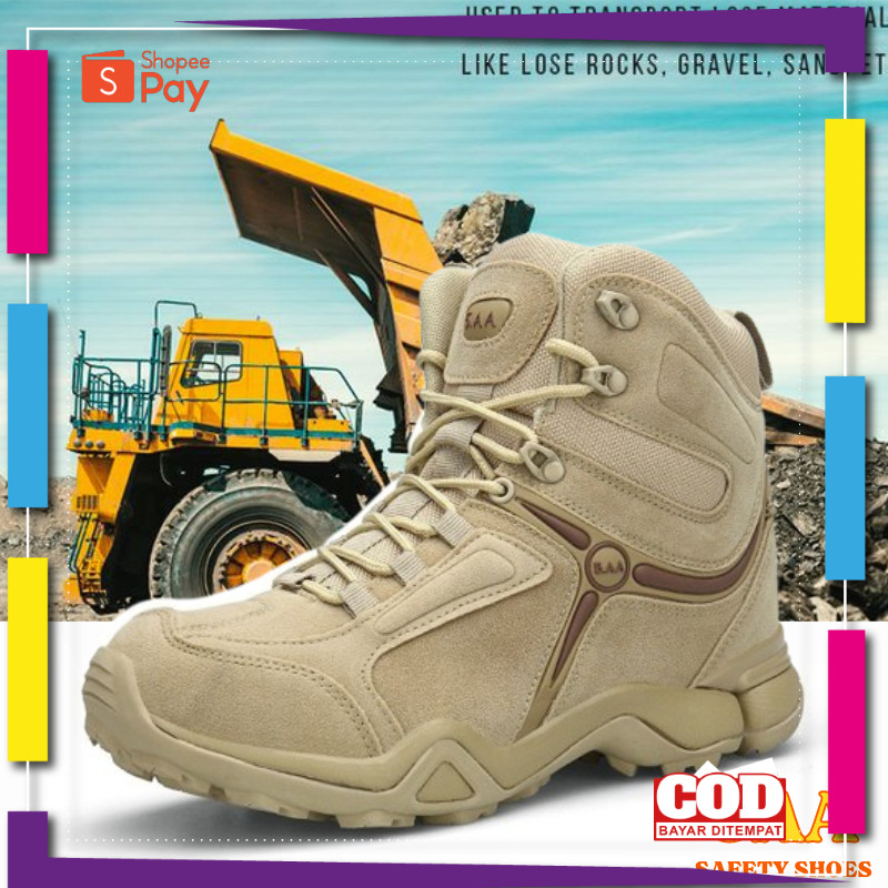 [PREMIUM ORIGINAL] Sepatu Boots Safety Tactical Delta 5AA Satpol pp Polisi Tni Pdl Hiking Gunung Pri