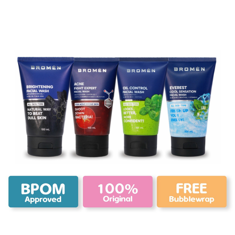 𝐑𝐀𝐃𝐘𝐒𝐀 - BROMEN  Facial Wash/ Sabun Cuci Muka Pemutih Pria / Sabun Cuci Muka Pria Penghilang Jerawat