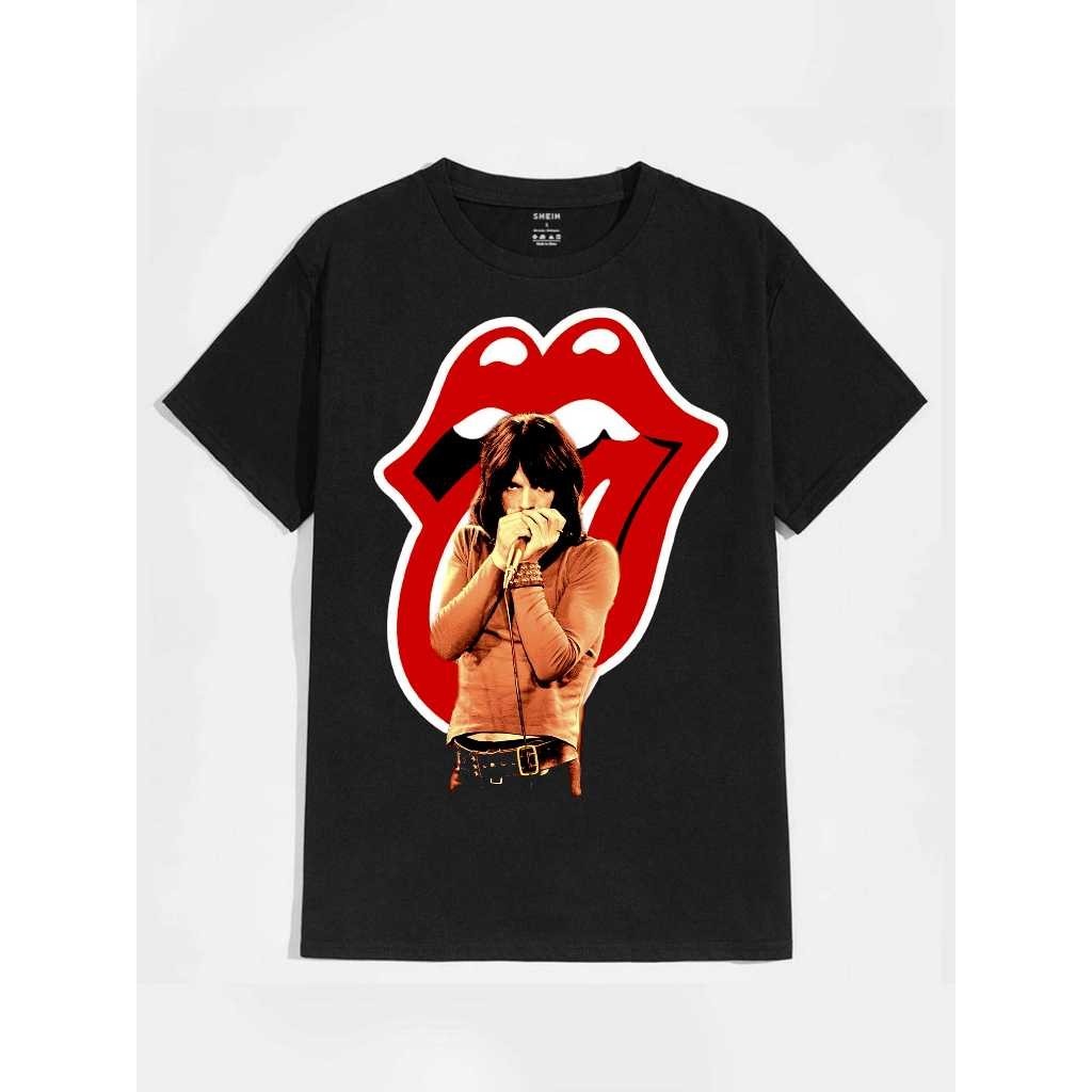 Baju kaos rollingstones Mick Jagger