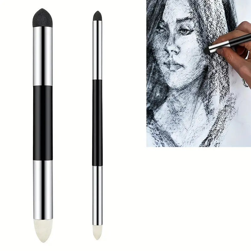 

Artist Blending Sponge Pens, Dual-Tip Pastel Stumps & Sketch Brushes - Versatile Art Foam Blenders For Drawing And Painting