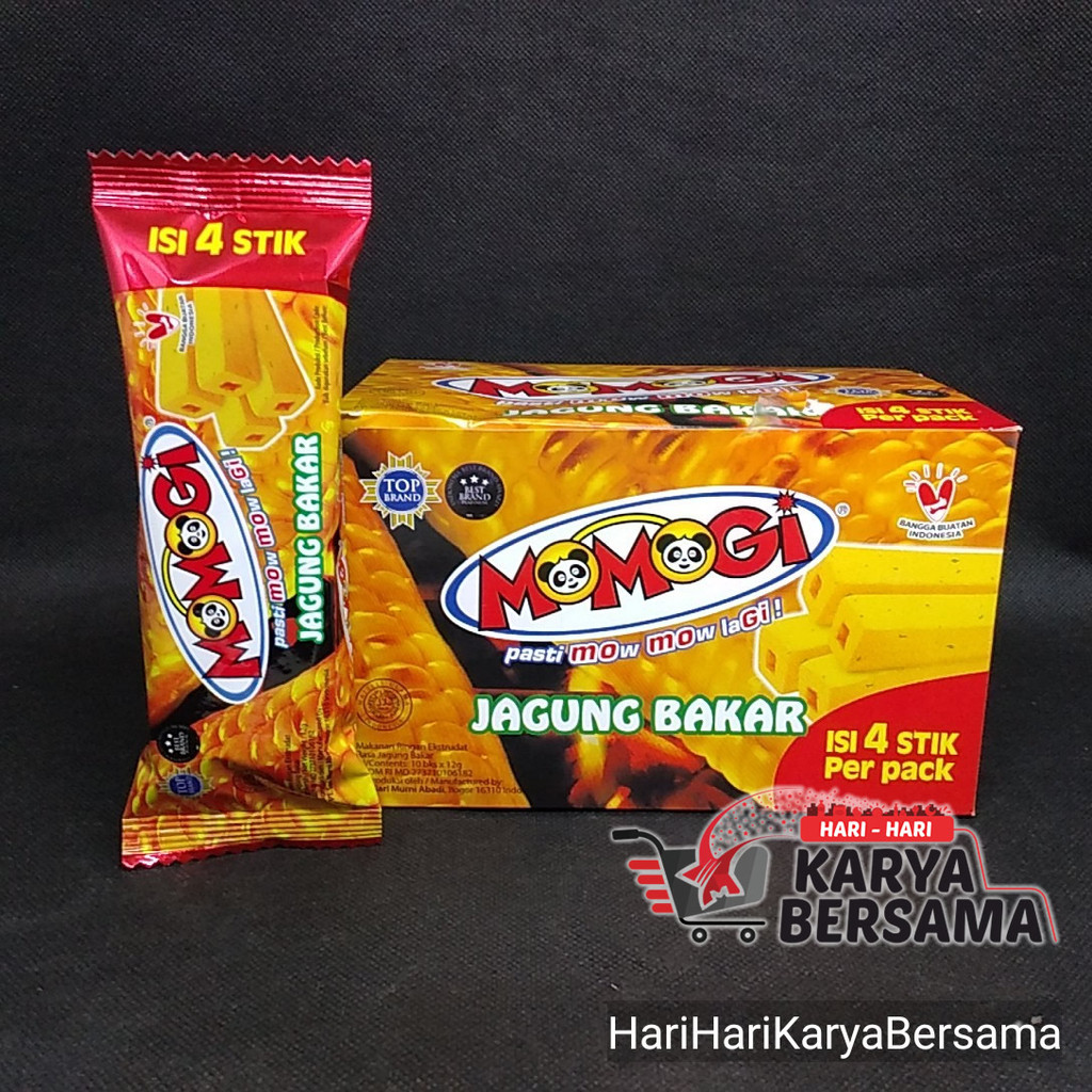 

MAKANAN RINGAN SNACK MOMOGI JAGUNG BAKAR BOX 10'S X 12GR