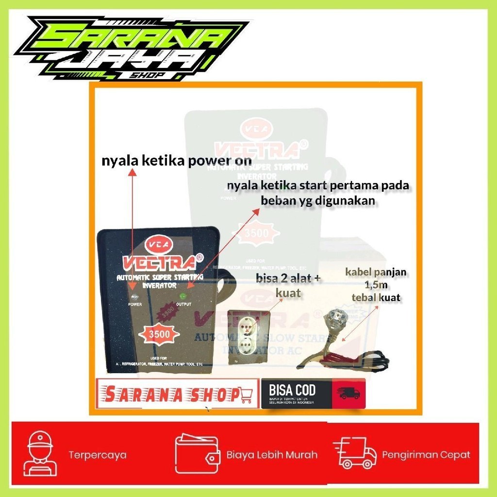AUTO START Power starting Vectra 3500 Watt Slow Start & Soft Start Inverter
